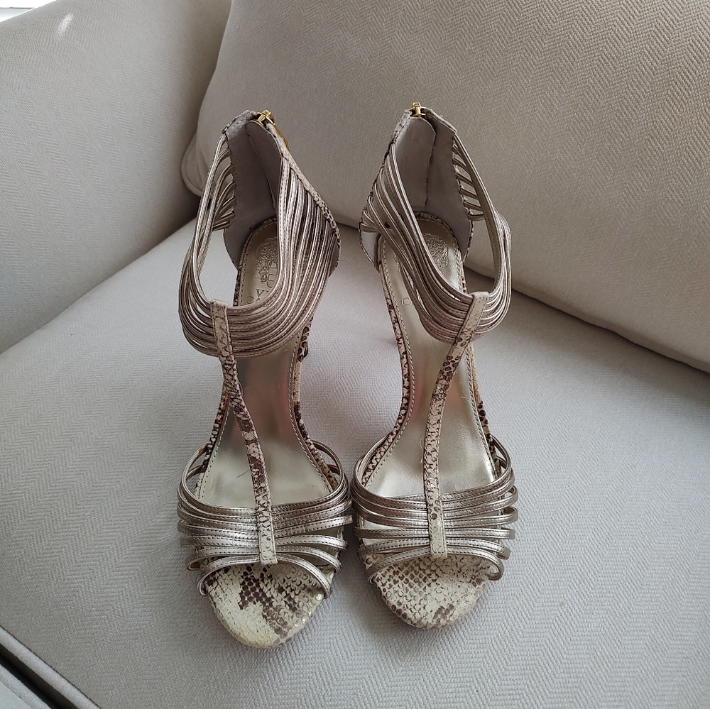 Vince Camuto Snake Print Heels - Picture 6 of 7